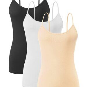 AMVELOP 2-4 PCS Camisole for Women Casual Sleeveless Layer Undershirt Adjustable
